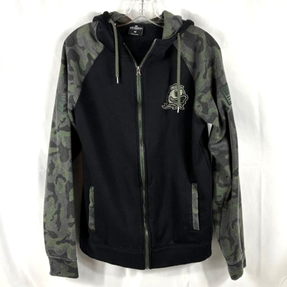 Oregon Ducks M Colosseum Full Zip Hoodie Camo